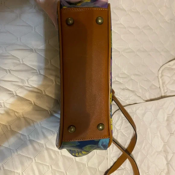 Patricia Nash Purple and Blue Floral Satchel - Picture 6 of 11